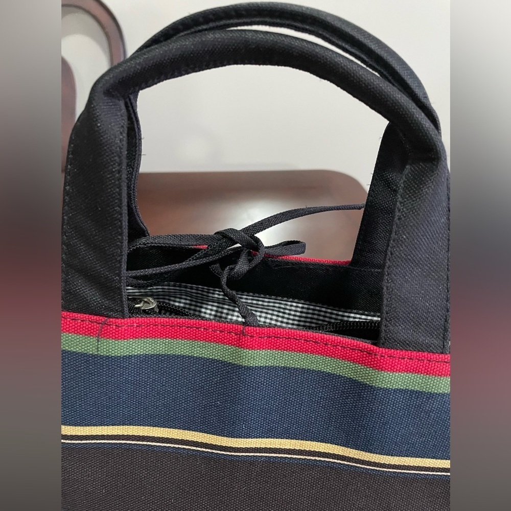 Kate Spade NY Vintage Caves tote bag multi color with leather tei closure. - Picture 3 of 7